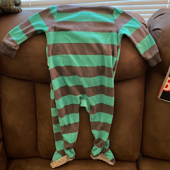 Carter’s Onesie pajama, green and grey with tractor, 18m - Picture 2 of 3